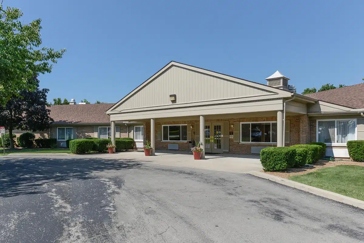 The front entrance to Kettering Heights