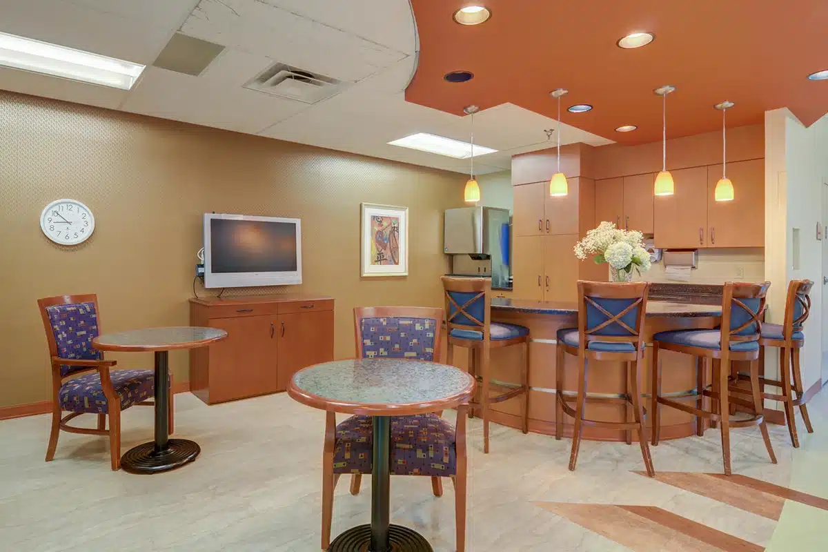 A common room at Kettering Heights