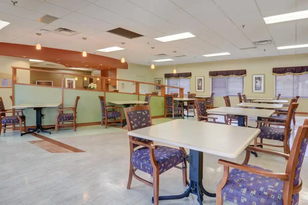 The dining room at Kettering Heights