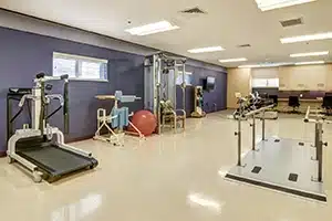 The rehabilitation gym at Kettering Heights Post Acute facility in Kettering, OH