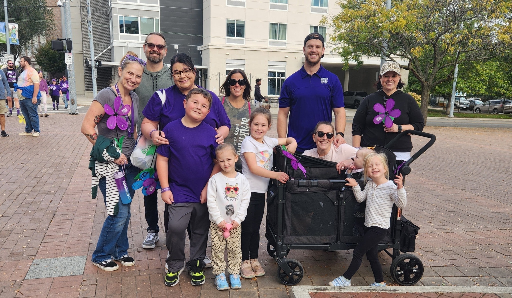 Kettering Heights staff and families at the Alzheimer's fundraiser